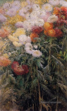 Gustave Caillebotte œuvres - Clump of Chrysanthemums Garden au Petit Gennevilliers Gustave Caillebotte